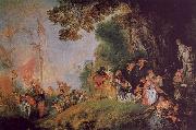 Jean-Antoine Watteau Pilgrimage to Cythera Germany oil painting reproduction